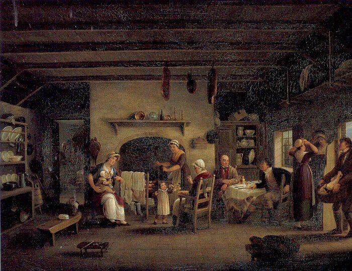 Mulvany, John George Cottage Interior oil painting picture